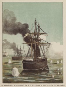 Bombardementet av Alexandria, HMS Alexandra i mitten av förlovningen
