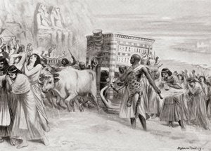 En begravningståg under XIA-dynastin, antika Egypten, från Hutchinson