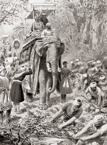 En inspektion av Sher Shah Suris Great North Road, (nu The Grand Trunk Road), från Hutchinsons History of the Nations, pub.1915