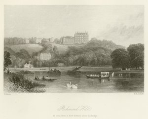 Richmond Hill, sett från ett kort avstånd ovanför bron