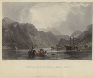Chefen för Loch Lomond, tittar söderut av after Thomas Allom
