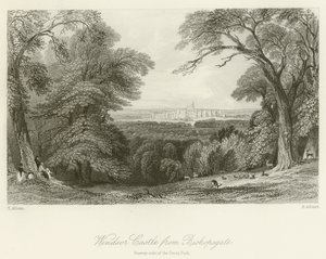 Windsor Castle från Bishopsgate, Surrey-sidan av Great Park