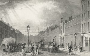 Farringdon Street och Fleet Prison, 1830