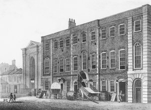 South View av Theatre Royal på Portugal Street, Lincolns Inn Fields, 1811