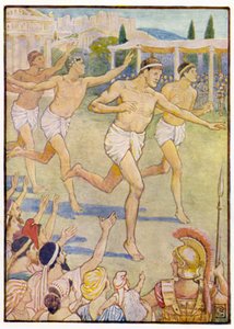 I de tidigaste tiderna var ett enkelt fotlopp den enda tävlingen av after Walter Crane