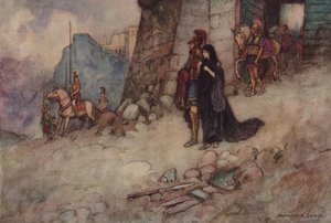 Geoffrey Chaucer, Troilus och Criseyde av after Warwick Goble