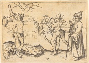 Sankt Sebastians martyrskap av after Wenzel von Olmutz