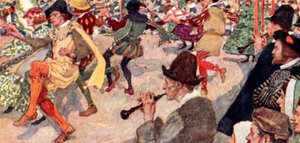 Shakespeare tittar på en Morris-dans på Maypole i Cornhill, London