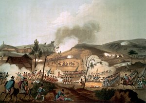 Slaget vid Corunna, 17 januari 1809 (färgad akvatint)