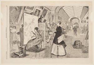 "Konst - studenter och kopierare i Louvren, Paris" av Winslow Homer