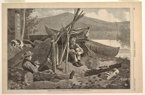 Camping ute i Adirondack-bergen av Winslow Homer