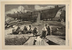 Ship-Building, Gloucester Harbor, från Harper