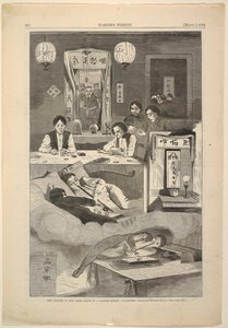 Kineserna i New York – Scen i ett klubbhus på Baxter Street av Winslow Homer