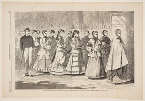 Morgonpromenaden – Unga kvinnors skola som promenerar på avenyn av Winslow Homer