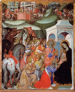 Tillbedjan av Magi Målning av Bartolo di Fredi av also Manfredi de Battilori Bartolo di Fredi