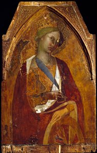 Sankta Katarina av Alexandria Målning av Bartolo di Fredi (ca 1330-1410) 1390 Dim 83x52,5 cm Assisi, Museum of the Treasury of the Basilica of San Francesco. Perkins College av also Manfredi de Battilori Bartolo di Fredi
