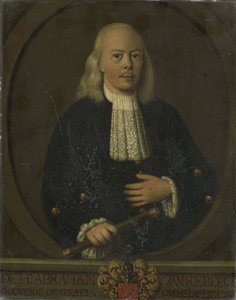 Porträtt av Abraham van Riebeeck, generalguvernör i Nederländska Ostindien av anonymous (copy after)