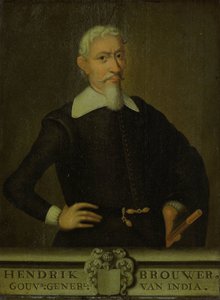 Porträtt av Hendrik Brouwer, generalguvernör i Nederländska Ostindien av anonymous (copy after)