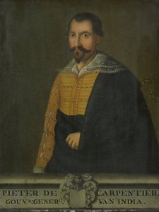 Porträtt av Pieter de Carpentier, generalguvernör i Nederländska Ostindien av anonymous (copy after)