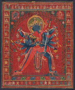 Chakrasamvara and consort Vajravarahi av anonymous 