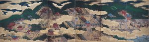 "Templen i östra Kyoto", ca 1600, Japan, Momoyama-perioden av Anonymous