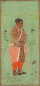 Porträtt av Suraj Singh Rathor, Raja av Marwar och morbror till Shah Jahan: En sida från Prince Khurram Album av attributed to Bishandas