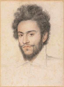 Ung man med skägg av attributed to François Quesnel