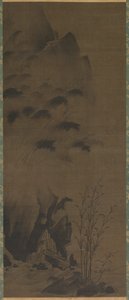 Bambu i regn av attributed to Genga