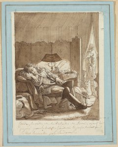 The Sleep of the Grand Condé av attributed to Kenkō Shōkei