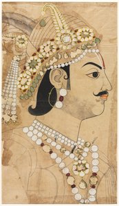 Porträtt av Maharaja Pratap Singh (1764–1803) av attributed to Sahib Ram