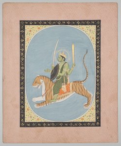 Mars, från en Mandi Astrology Series av attributed to Sanju