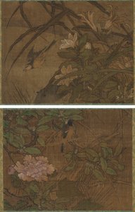 Fåglar och blommor av attributed to Sesshū Tōyō