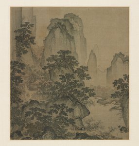 Peach-Blossom Springs tillflyktsort av attributed to Shi Rui