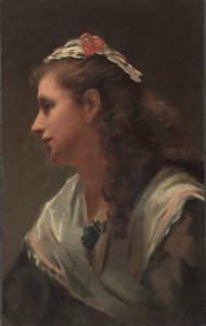 Hans första modell - Miss Russell av attributed to William Morris Hunt