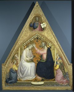 Jungfruns kröning (tempera och bladguld på panel) av c.1370 1425 Lorenzo Monaco