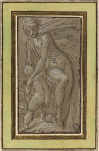 Naken med Putto av called Bertoia Jacopo Zanguidi