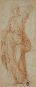 Stående draperad figur