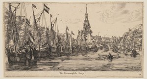 De Roowaensche Kaey, från Vyer över Amsterdam