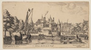 S. Anthonis Marckt met de Waegh, från vyer över Amsterdam