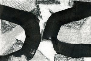 Abstrakta svarta kurvor av cartissi