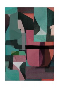 Abstrakt geometrisk collage av cartissi