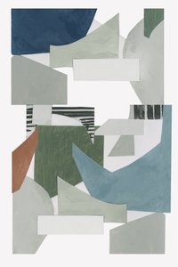 Abstrakt geometrisk collage av cartissi