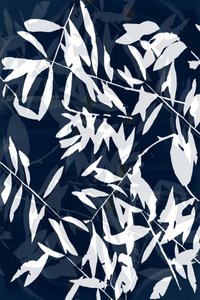 Abstrakta marinblå blad