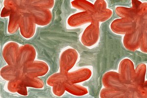 Abstrakt rött blommönster av cartissi