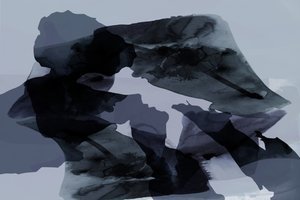 Blå abstrakta former av cartissi