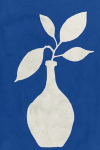 Blå botanisk vas av cartissi
