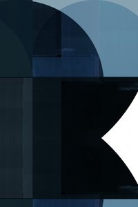 Djupblå geometriska bågar av cartissi