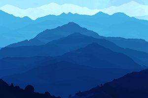 De skiktade Blue Mountains
