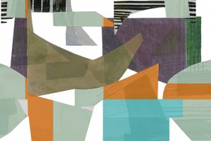 Geometrisk collage i flera lager av cartissi