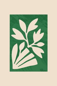 Minimalistisk botanisk utskärning av cartissi